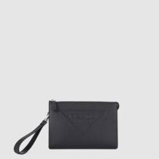 프라다 남성 로고 엠보싱 스트랩 클러치백 2VF039 - Prada Mens Logo Embossed Strap Clutch Bag - prb13670x
