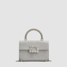 로저비비에 여성 플라워 스트라스 주얼 앤벨롭 미니 백 - Roger Vivier Womens Flower Strass Jewel Envelope Mini Bag - rob13495x