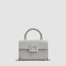 로저비비에 여성 플라워 스트라스 주얼 앤벨롭 미니 백 - Roger Vivier Womens Flower Strass Jewel Envelope Mini Bag - rob13495x