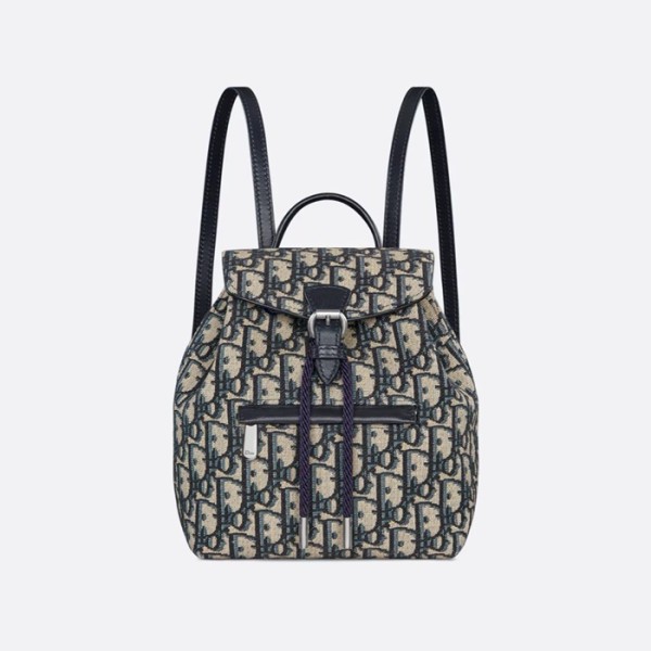디올 키즈 자카드 오블리크 백팩 - Dior Kids Jacquard Oblique Canvas Backpack - dib5670x