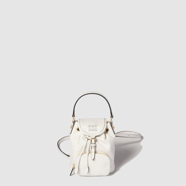 미우미우 여성 가죽 미니 백팩 - MiuMiu Womens Leather Mini Backpack - mib11167x