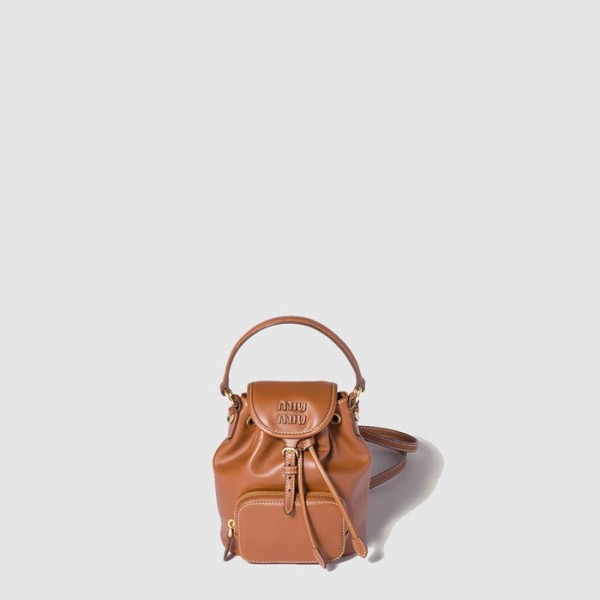 미우미우 여성 가죽 미니 백팩 - MiuMiu Womens Leather Mini Backpack - mib11168x