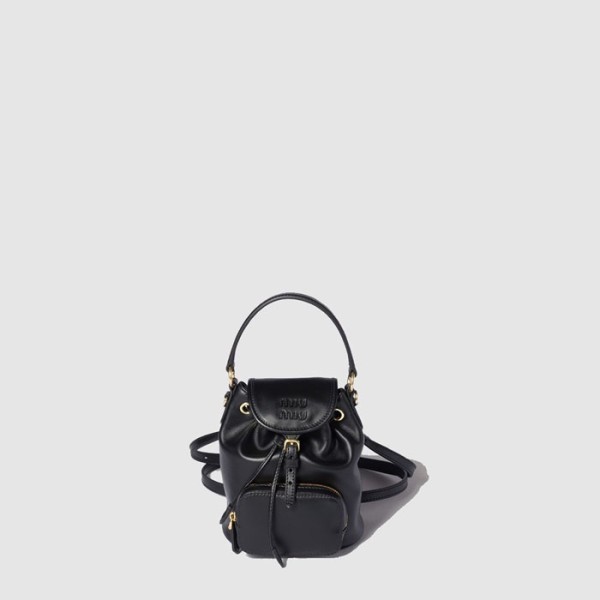 미우미우 여성 가죽 미니 백팩 - MiuMiu Womens Leather Mini Backpack - mib11169x