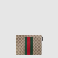구찌 남성 GG 수프림 캔버스 웹 파우치 - Gucci Mens GG Supreme Canvas Web Pouch - gub8022x