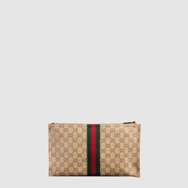 구찌 여성 뉴트럴 라지 웹 파우치 GG - Gucci Womens Neutral Large Web Pouch - gub16296