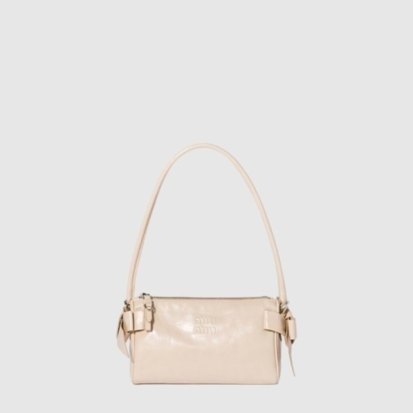 미우미우 여성 가죽 파우치 - Miumiu Womens Glossy Leather Pouch - mib16425x