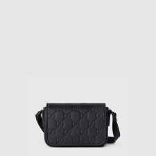 구찌 남성 GG 러버 효과 수퍼 미니백 - Gucci Mens GG Rubber Effect Super Mini Bag - gub9123x