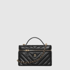 샤넬 여성 쉐브론 체인 코스메틱 케이스 - Chanel Womens Chevron Chain Cosmetic Case - chb15983x