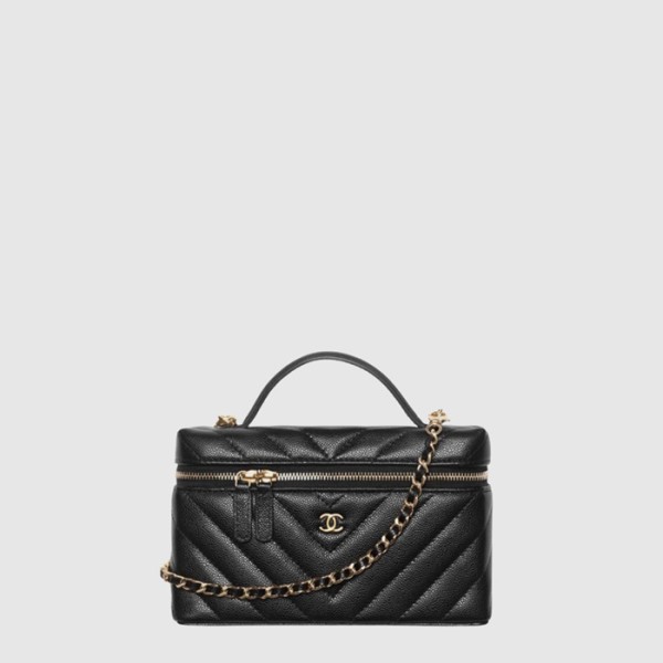 샤넬 여성 쉐브론 체인 코스메틱 케이스 - Chanel Womens Chevron Chain Cosmetic Case - chb15983x