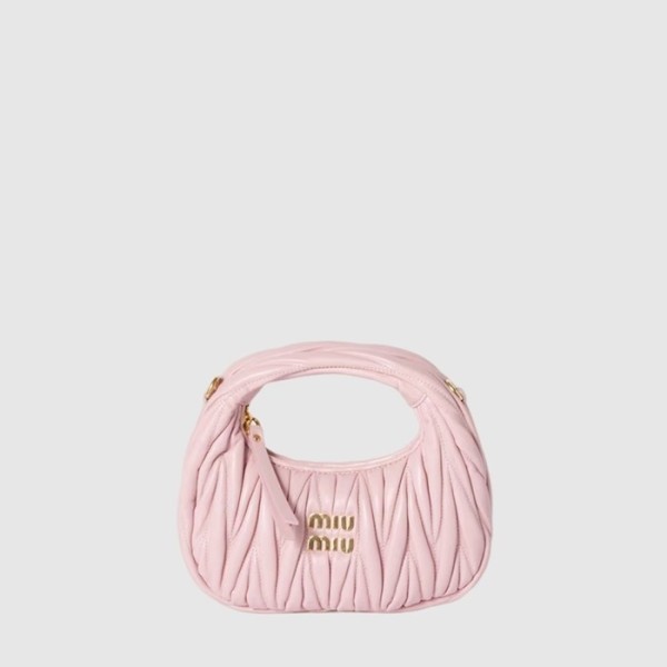미우미우 여성 완더 마테라쎄 호보 미니 백 - Miumiu Womens Wander Matelasse Hobo Bag - mib15998x