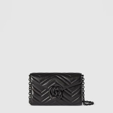 구찌 여성 GG 마몬트 월렛 온 체인 - Gucci Womens GG Marmont Wallet on Chain - gub16357x