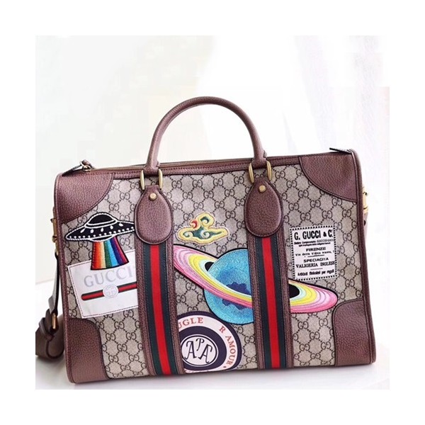 Gucci Supreme Duffle Bag,43.5CM - 구찌 수프림 남여공용 더플백 459311,GUB0506,43.5CM,브라운