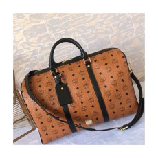 MCM Visetos Canvas Boston Bag,50.5cm - 엠씨엠 비세토스 캔버스 남여공용 보스턴백 MCMB0098, 50.5cm,브라운