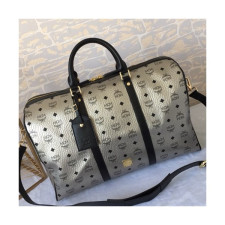 MCM Visetos Canvas Boston Bag,50.5cm - 엠씨엠 비세토스 캔버스 남여공용 보스턴백 MCMB0099, 50.5cm,실버