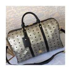 MCM Visetos Canvas Boston Bag,50.5cm - 엠씨엠 비세토스 캔버스 남여공용 보스턴백 MCMB0099, 50.5cm,실버