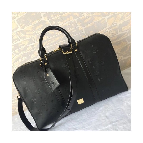 MCM Visetos Canvas Boston Bag,50.5cm - 엠씨엠 비세토스 캔버스 남여공용 보스턴백 MCMB0100, 50.5cm,블랙