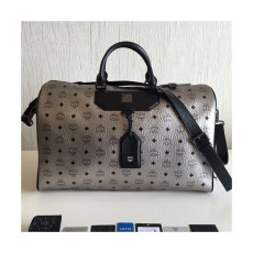 MCM Visetos 2019 Canvas Boston Bag,50.5cm - 엠씨엠 2019 비세토스 캔버스 남여공용 보스턴백 MCMB0153, 50.5cm,실버