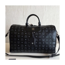 MCM Visetos 2019 Canvas Boston Bag,50.5cm - 엠씨엠 2019 비세토스 캔버스 남여공용 보스턴백 MCMB0154, 50.5cm,블랙