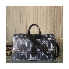 MCM Visetos 2019 Canvas Boston Bag,50.5cm - 엠씨엠 2019 비세토스 캔버스 남여공용 보스턴백 MCMB0364, 50.5cm,블랙