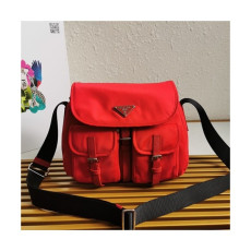 Prada 2020 Nylon Messenger Shoulder Bag,30CM - 프라다 2020 나일론 남여공용 메신저 숄더백,1BD225-2,30cm,레드