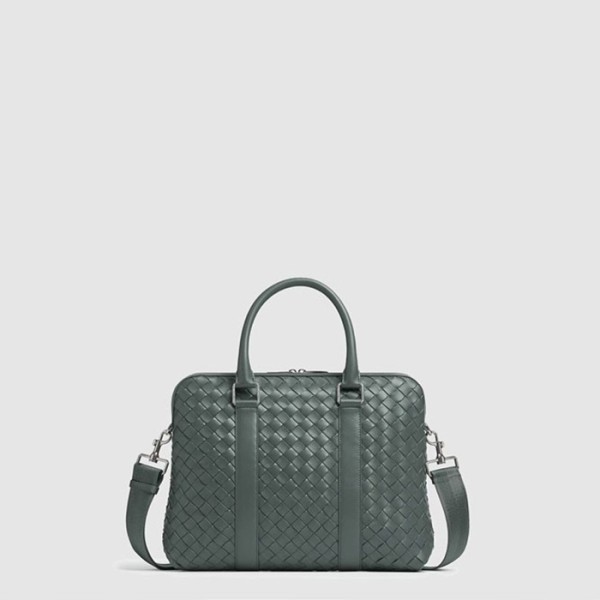 보테가 베네타 남성 인트레치아토 슬림 브리프케이스 - Bottega veneta Mens Intrecciato Slim Briefcase - bvb9132x