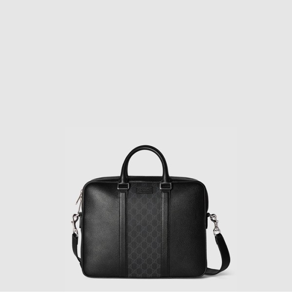 구찌 남성 태그 장식 미디엄 GG 브리프케이스 - Gucci Mens Medium GG Briefcase With Tag Decoration - gub9183x