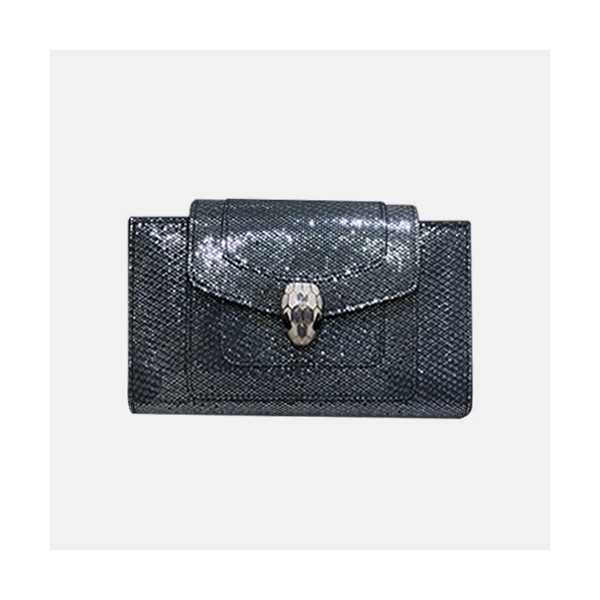 Bvlgari 2019 Leather Chain Wallet / Phone Bag -  불가리 2019 레더 체인 장지갑 / 폰 백, BVLW0002.Size(17.5CM).다크그레이