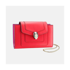 Bvlgari 2019 Leather Chain Wallet / Phone Bag -  불가리 2019 레더 체인 장지갑 / 폰 백 BVLW0007.Size(17.5CM).레드