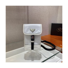 프라다] Prada 2020 Men's Nylon Phone Bag,12cm - 프라다 2020남성용 네일론 폰백,12cm,PRAB0232,화이트