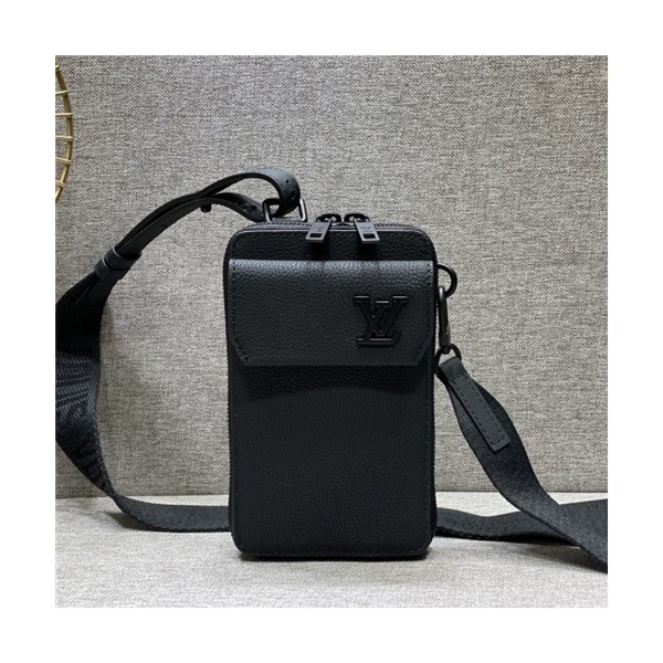 루이비통]Louis Vuitton 2021 Men's Leather Phone Bag,11cm - 루이비통 2021 남성용 레더 폰백,11cm,LOUB2296,블랙