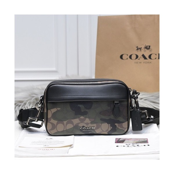 Coach 2020 Mens Camera Shoulder Bag,24cm - 코치 2020 남성용 카메라 숄더백 COAB0239,24cm,카키