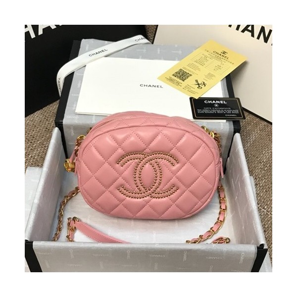 Chanel 2020 Camera Chain Shoulder Cross Bag,20CM - 샤넬 2020 카메라 체인 숄더 크로스백,CHAB1531,20CM,핑크