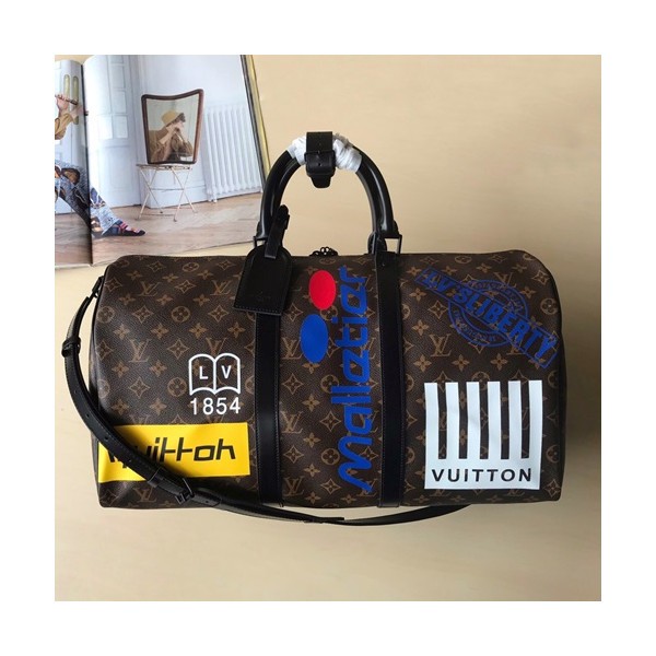 올봄 잇템!!]Louis Vuitton 2019 Keepall Bandouliere Bag,50cm - 루이비통 2019 키폴 반둘리에 남여공용 여행가방,M44642,LOUB1266 ,50 cm,브라운