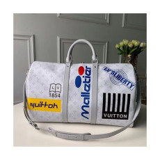 올봄 잇템!!]Louis Vuitton 2019 Keepall Bandouliere Bag,50cm - 루이비통 2019 키폴 반둘리에 남여공용 여행가방,M44642,LOUB1336 ,50 cm,화이트