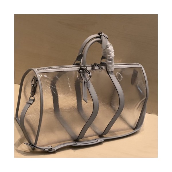 Louis Vuitton 2019 Keepall Bandouliere  Bag,50cm - 루이비통 2019 키폴 반둘리에 남여공용 여행가방 M44474,LOUB1637,50cm,투명