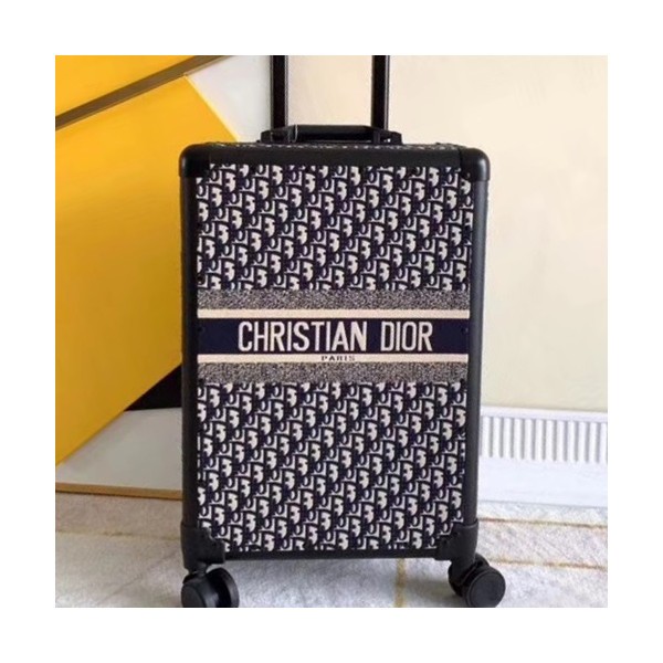 Dior 2020 Oblique Carrier,20in - 디올 2020 오블리크 남여공용 캐리어, DIOC0001,20in, 네이비