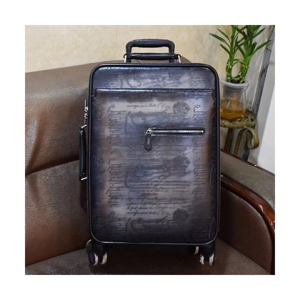 벨루티] Berluti Custom Nino Gm Leather Carrier,20in - 벨루티 커스텀급 니노 지엠  레더 캐리어, 20in, BLTB0001,블랙