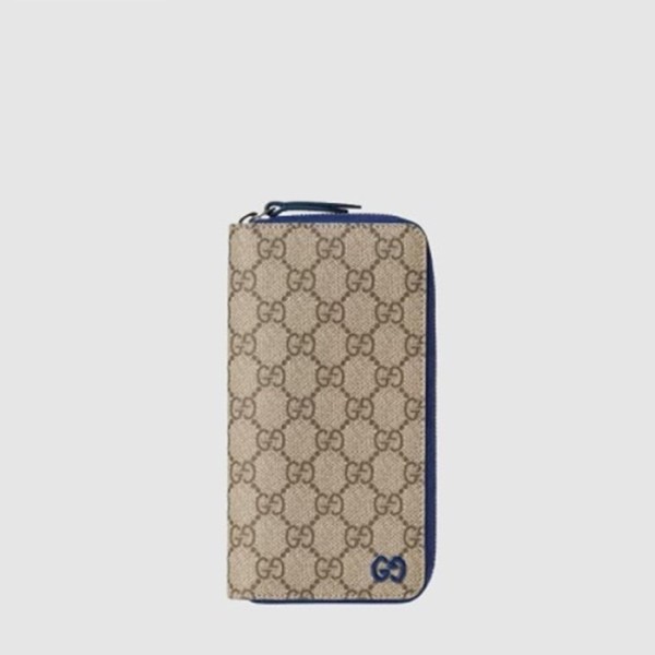 구찌 남성 바이컬러 지퍼 지갑 - Gucci Mens Bicolor Zipper Wallet - guw518x