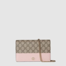 구찌 여성 GG 마몽 체인 지갑 - Gucci Womens GG Marmont Chain Wallet - gub12728x
