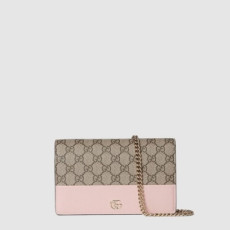 구찌 여성 GG 마몽 체인 지갑 - Gucci Womens GG Marmont Chain Wallet - gub12728x