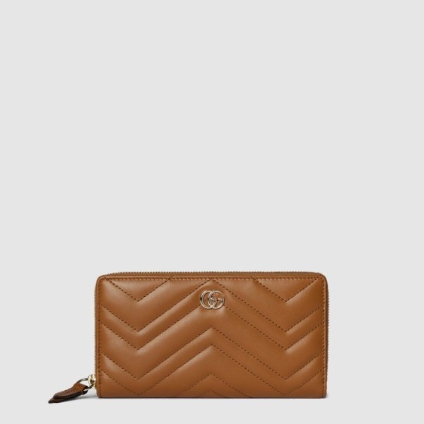 구찌 남/녀 GG 마몽 집 어라운드 월릿 - Gucci Unisex GG Marmont Zip Around Wallet - guw710x