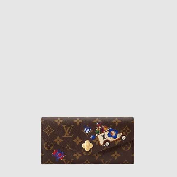 루이비통 여성 모노그램 크리스마스 프린트 플랩 롱 지갑 M15336 - Louis vuitton Womens Monogram Christmas Print Flap Long Wallet - lvw1019x