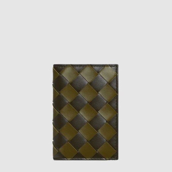 보테가 베네타 남성 인트레치아토 플랩 카드 케이스 - Bottega veneta Mens Intrecciato Flap Card Case - bvw612x