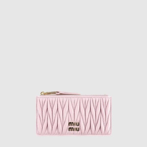 미우미우 여성 마테라쎄 레더 엔벨로프 지갑 - Miumiu Womens Matelassé Leather Envelope Wallet - miw699x