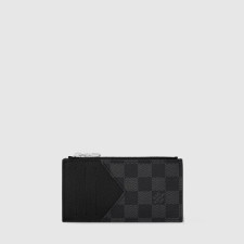 루이비통 남성 코인 카드 홀더 다미에 그라파이트 N64038 - Louis vuitton Mens Coin Card Holder Damier Graphite - lvw852x
