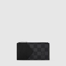 루이비통 남성 코인 카드 홀더 다미에 그라파이트 N64038 - Louis vuitton Mens Coin Card Holder Damier Graphite - lvw852x
