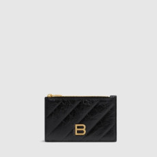 발렌시아가 남성 크러쉬 퀼티드 롱 동전 카드 홀더 - Balenciga Mens Crush Quilted Long Coin Card Holder - baw897x