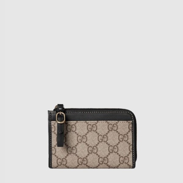 구찌 여성 GG 엠블럼 지퍼 카드 케이스 - Gucci Womens GG Emblem Zipper Card Case - guw743x