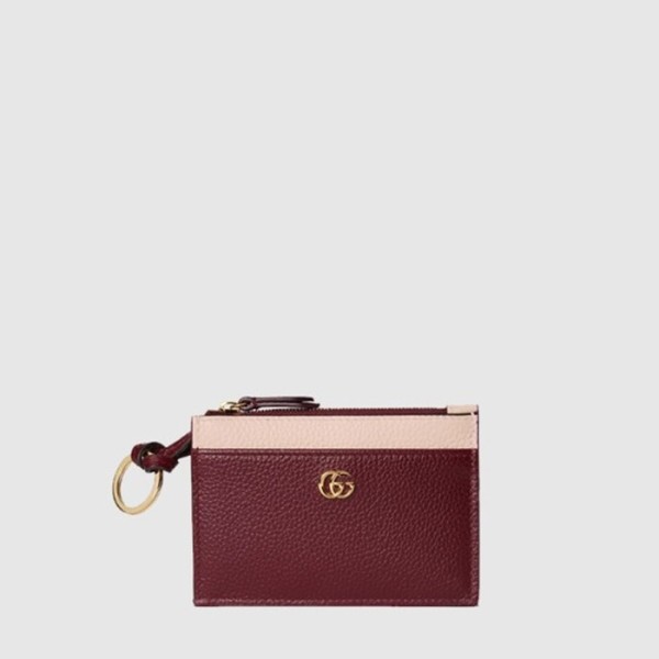 구찌 여성 GG 마몽 지퍼 카드 지갑 - Gucci Womens GG Marmont Zipper Card Wallet - guw789x