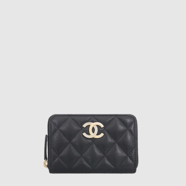 샤넬 여성 크리스탈 CC 지퍼 카드 지갑 - Chanel Womens Crystal CC Zipper Card Holder - chw899x